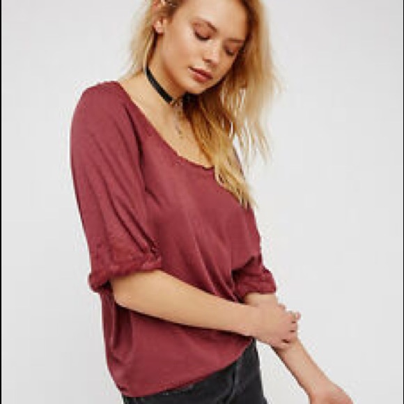 We The Free Scoop Neck Burnout Tee